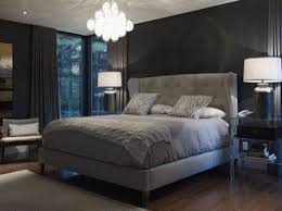 Glamour Gris Fonce Chambre Contemporaine
