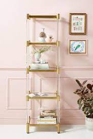 Maybe you would like to learn more about one of these? Oscarine Narrow Lucite Brass Mirrored Bookshelf