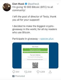 Adds information about embedding musk's latest tweet on the bitcoin blockchain. A Fake Elon Musk Account Promoting Bitcoin Scam Was Promoted On Twitter Business Insider
