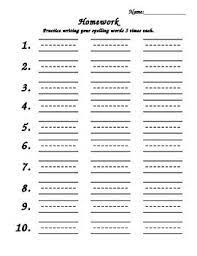 Spelling Homework Spelling Word Practice Spelling Homework Spelling Word Activities