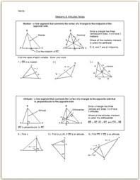 In this worksheet, we will practice identifying altitudes of a triangle and using their properties to find a missing length. Medians Altitudes Notes By Eric Douce Teachers Pay Teachers