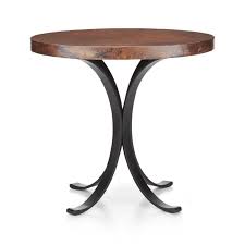 Square and rectangle are most featured selections among all. Cobre 42 Round Iron Bistro Table With Copper Top Crate And Barrel Bistro Table Copper Top Table Cast Iron Table Legs