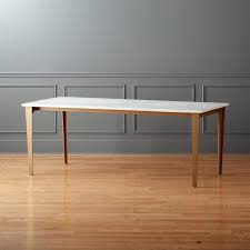 Paradigm 80 Carrara Marble Dining Table Reviews Cb2 Dining Table Marble Marble Dining Brass Dining Table