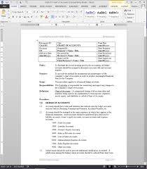 Chart Of Accounts Procedure G A101