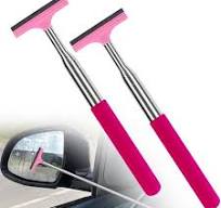 2 Pack Silicone Squeegees - Mini Window & Glass Cleaning Tool For Car,  Shower, And Home