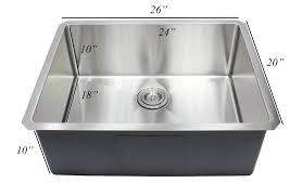 26 inch 16 gauge undermount single bowl