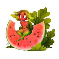 Watermelon Fairy Hunter Stephan On Patreon Illustration Character Design Art Creature Art