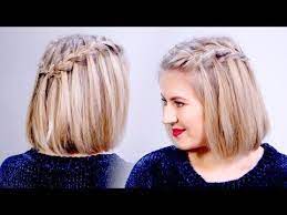 How To Waterfall Braid Crown Hairstyle For Short Hair Milabu Youtube Braid Crown Short Hair Cool Braid Hairstyles Braids For Short Hair