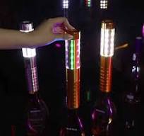 Colorful Gold Silver 60cm LED Glowing Aluminum Alloy Bottle Strobe Baton  Flash Sticks Customizable Colors Logo Christmas Parties