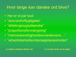 Verden lensgte ord i danmark : Laengeste Ord I Danmark