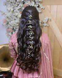 30 Flawless Open Hairstyles For Your Wedding Functions Open Hairstyles Front Hair Styles Engagement Hairstyles
