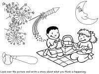 There is a big tree. 22 Pic Composition Ideas Picture Composition Picture Comprehension English Worksheets For Kids