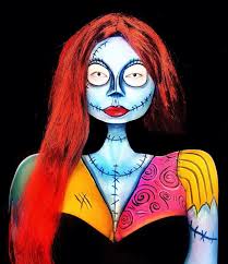 SALLY from #NightmareBeforeChristmas! ✨💙 Swipe to break the illusion  (video) & the Sally I did last year 😅 . Rhinestone makeup trend ib:  @jordshea @glambyangelic did an amazing rhinestone Sally, go check