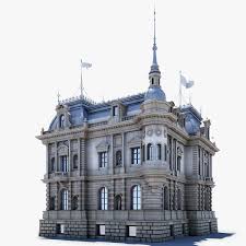 3d Model Mansion Ancient Mansions Architecture Blueprints Neoclassical Architecture