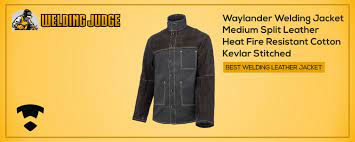 Way Lander Welding Jacket Split Leather Heat Fire Resistant Welding Jackets Cowhide Leather Leather