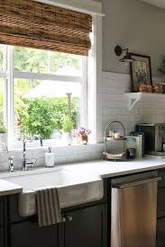 Like printed roman shades, woven wood shades give your kitchen windows texture and visual interest. Summer House Tour The Inspired Room Kitchen Remodel Small Kitchen Inspirations Kitchen Room