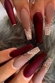 35 Best Winter Nail Ideas To Copy Red Nails Glitter Long Acrylic Nails Nails Design With Rhinestones