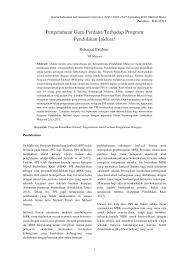 Evaluasi peserta didik sekolah penyelenggara pendidikan inklusif di kota bontang. Pdf Pengetahuan Guru Perdana Terhadap Program Pendidikan Inklusif