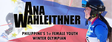 In 2019, he took part in a tokyo olympics test event and made a short visit to the country after. Meet Ana Wahleithner 1st Filipina Winter Youth Olympics Competitor Good News Pilipinas