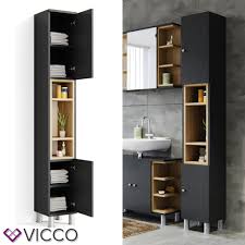 Bad schrank für bad schrank bad schrank spiegel farbe schrank bad schrank holz pasta rad zubehör bad set modern pvc bad schrank mit waschbecken. Vicco Badschrank Aquis Anthrazit Eiche 200 Cm Kaufland De