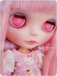 pink blythe with sparkly eye chips ต กตา