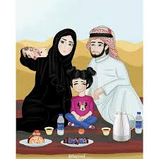 Pin By Fatima Batool On Nick Family Cartoon Cute Muslim Couples Muslim Family