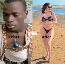 Nigerian influencer transforms into a woman