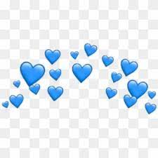 Heart Hearts Heartcrown Crown Filter Snapchat Blue Heart Emoji Crown Png Transparent Png Blue Heart Emoji Blue Heart Heart Emoji