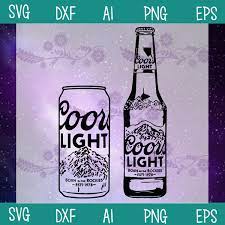 Coors Light Bottle And Can Alcohol Beer Svg Coors Light Beer Svg Coors Light Vector Svg Dxf Eps Bottle Lights Svg Bottle