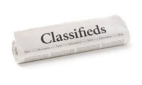 Newspaper classified ads ...