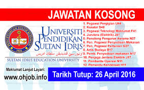 Jawatan kosong jabatan perlindungan hidupan liar dan taman negara perhilitan tawaran adalah dipelawa daripada warganegara malaysia yang berk. Jawatan Kosong Universiti Pendidikan Sultan Idris Upsi 26 April 2016 Jawatan Kosong Kerajaan Swasta Terkini Malaysia 2021 2022