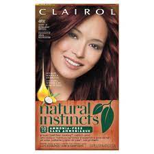 Clairol Natural Instincts Demi Permanent Hair Color 4rv Dark Burgundy Rich Plum 1 Kit Clairol Natural Instincts Clairol Natural Non Permanent Hair Color
