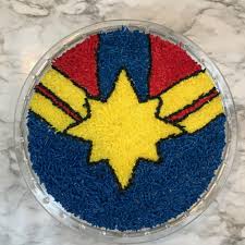 What a absolute pleasure it was to design captain marvel for the upcoming film. Captain Marvel Shag Rug Cake Popcorner Reviews