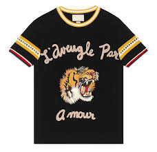 Indie Designs L Aveugle Par Amour Tiger Studded T Shirt Mens Tshirts T Shirt Gucci Shirts