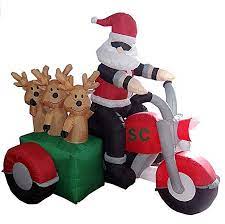 Inflatable Santa Motorcycle Christmas Yard Decor Unbranded Christmas Inflatable Christmas Decorations Reindeer Decorations Christmas Decorations Sale