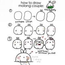 Molang Drawing Lesson Cute Drawings Molang Kawaii Drawings