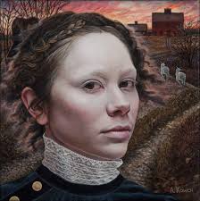 On That Hill" (2016) 8" x 8" Acrylic