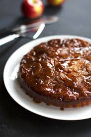 Salted Caramel Apple Upside Down Cake Pinch Of Yum Recipe Desserts Upside Down Cake Cake Recipes