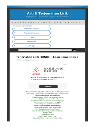 Sometimes you feel off but sometimes you feeling right. Terjemahan Lirik Honne Lagu Sometimes Arti Terjemahan Lirik Pdf
