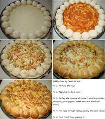 Bubble Pizza Step By Step Fauzia S Kitchen Fun Bubble Pizza Foood Recipes Savoury Food