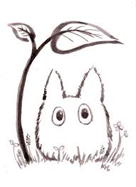 Storybook Totoro Ink Drawing Original My By Bumblebirdstudio Dessins Mignons Dessin Kawaii Dessin Chibi