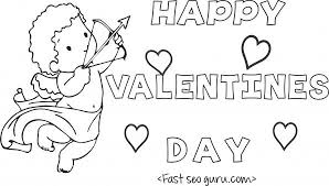 Print Out Happy Valentines Day Cupid Coloring Card Printable Coloring Pages For Kids Valentine Coloring Pages Valentines Day Coloring Happy Valentine