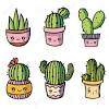 Cartoon lizard and cactus in the desert, cartoon drawing, both colored and black and white. 1
