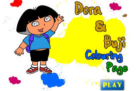 Inspire your kids with finger painting! Dora The Explorer Buji Coloring Page Game Play Free Dora The Explorer Games Games Loon