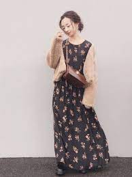 陽 guのジャケット アウターを使ったコーディネート wear ファッションアイデア 秋 ファッション レディース 柄ワンピース