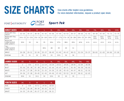 Size Chart New York Mills School Webstore