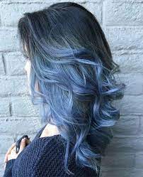 Stacked Blue Ombre Medium Hairstyles For Glamorous Look 2019 Trendy Hairstyles Hair Styles Blue Ombre Hair Black Wavy Hair