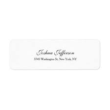 Black And White Label Classical Script Creative Plain Black White Label Zazzle Com Plain Black Black White Christmas Address Labels