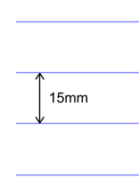 Versetzbares lesezeichenlineal, um linien zu zeichnen, abzumessen oder für schnelles wiederfinden einer a5. Linienpapier Ausdrucken
