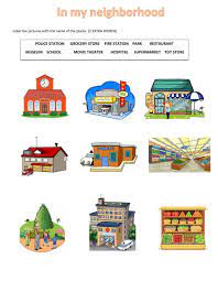 Places In The City Interactive And Downloadable Worksheet Check Your Answers Online Or S Places In The Community The Neighbourhood Community Helpers Preschool